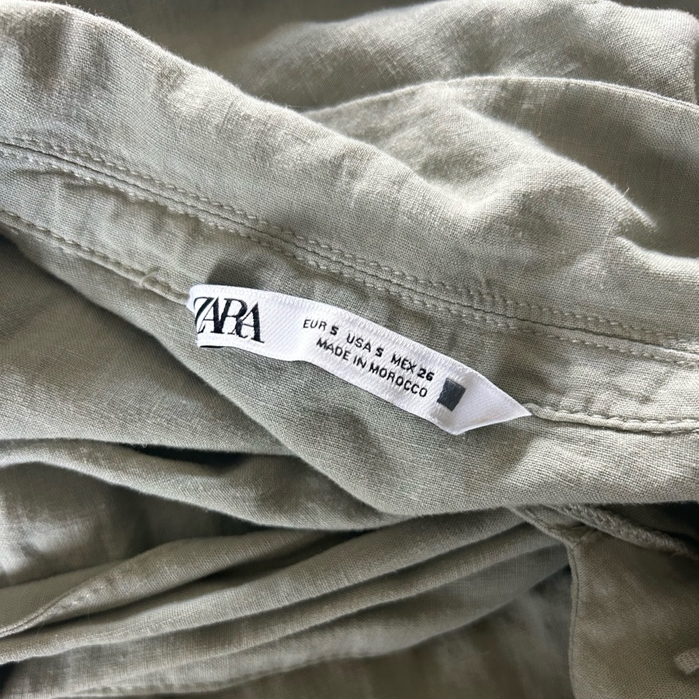 Zara Sage Green Casual Dress - Picture 8 of 8